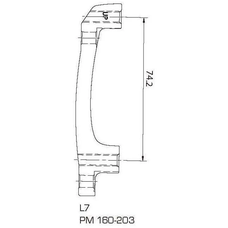 TRP Post Mount +23mm Adapter with Stainless Bolts in Black-2