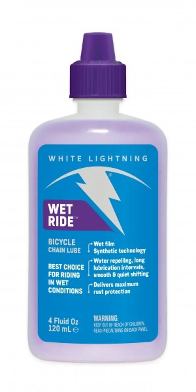 White Lightning Wet Ride Chain Lube - 4-oz