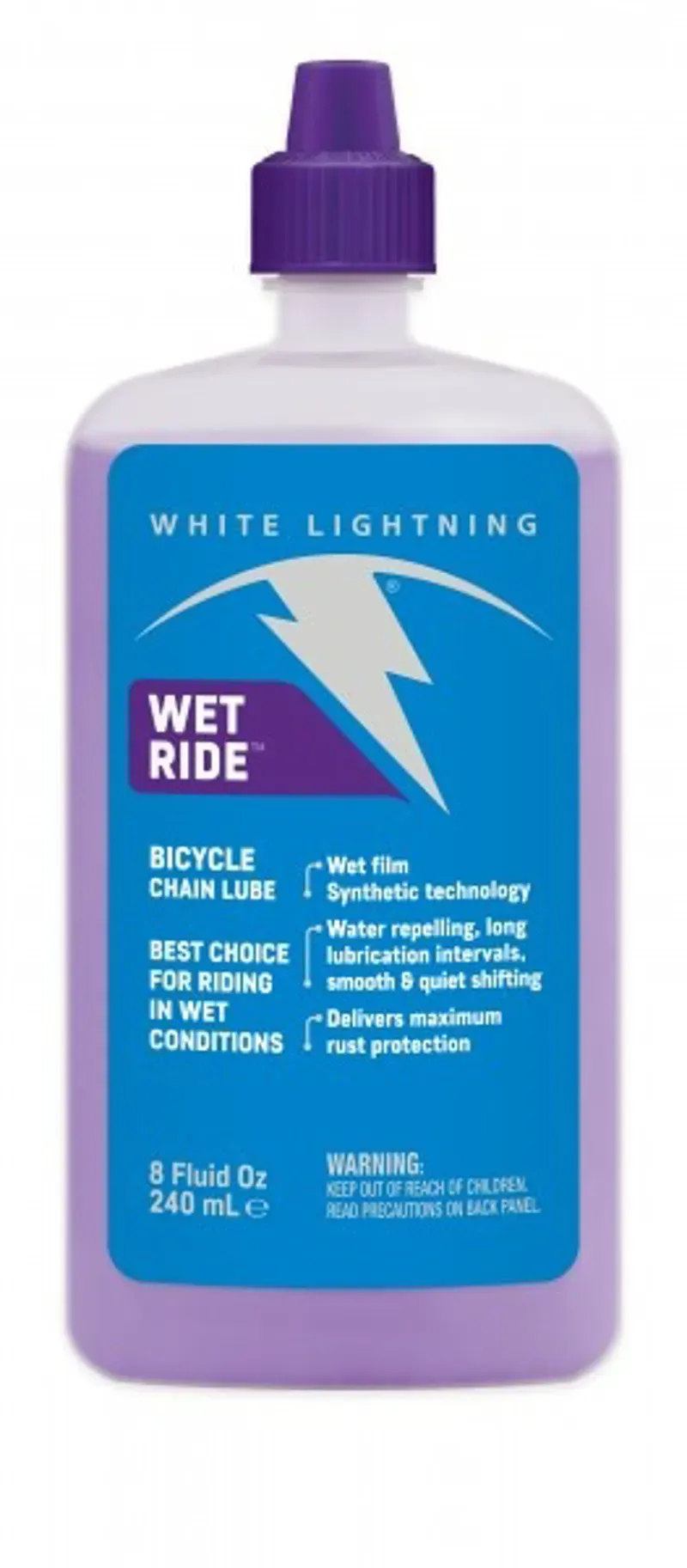 White Lightning Wet Ride Chain Lube - 8-oz