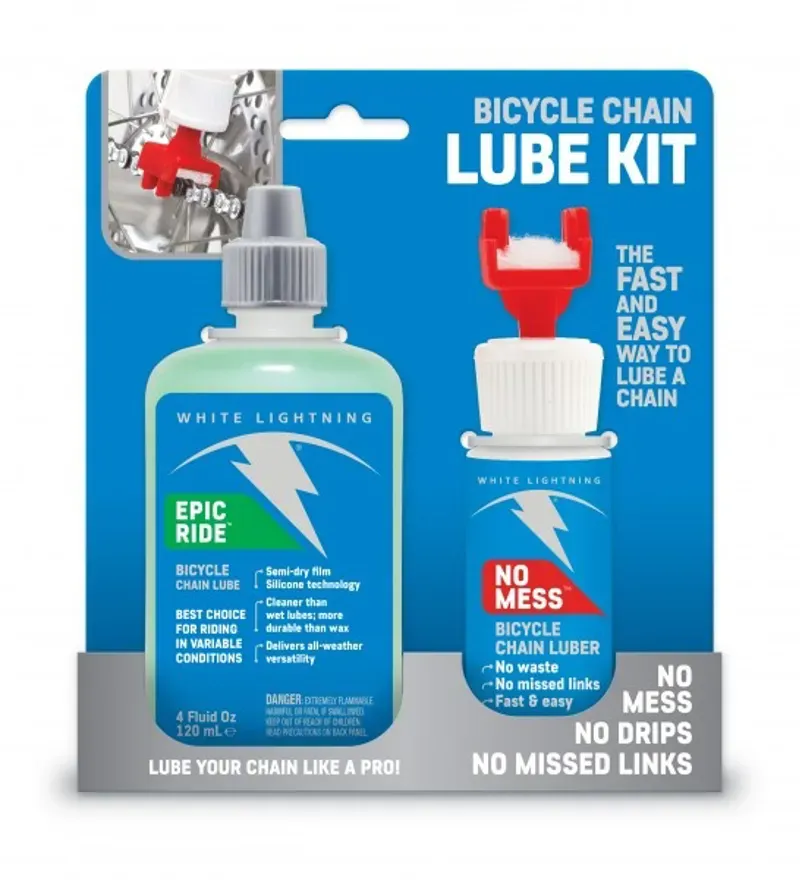 White Lightning DNA Epic Ride Bicycle Chain Lube Kit