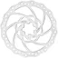 Tektro TR24 180mm Lyra Disc Rotor in Silver