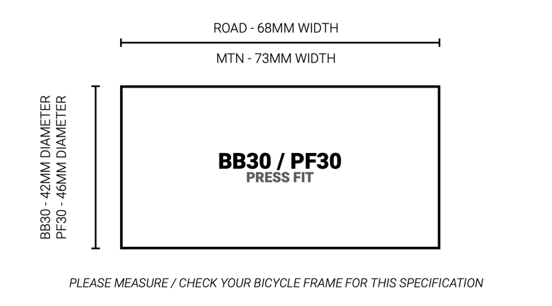 Praxis Bottom Bracket for Shimano MTB 73mm BB30/PF30 External Bearings-2