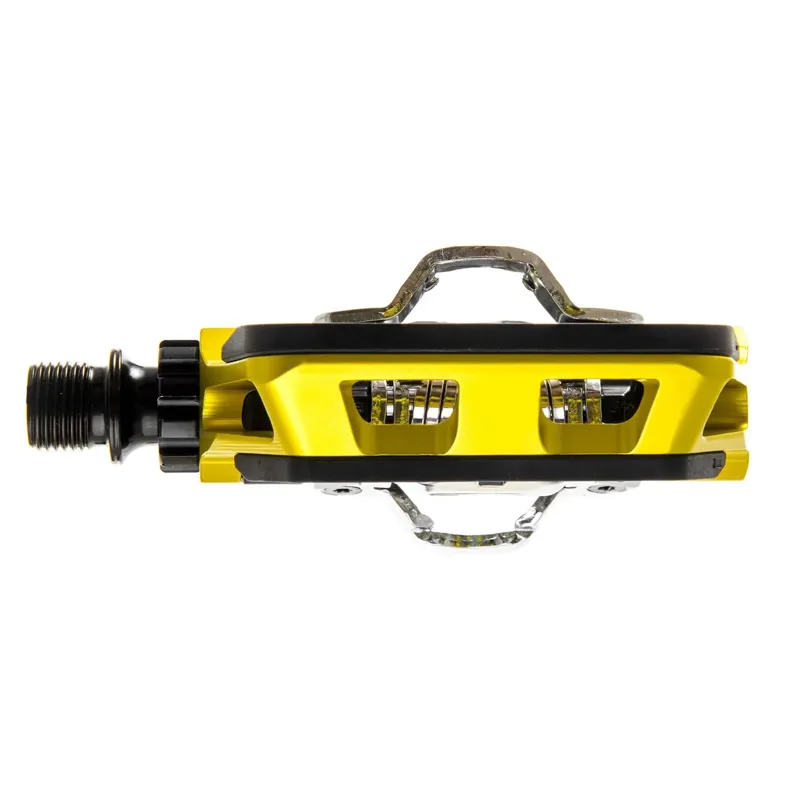 DMR V Twin Pedals in Lime Green Flat Pedal with Dual Sided Clipless-1