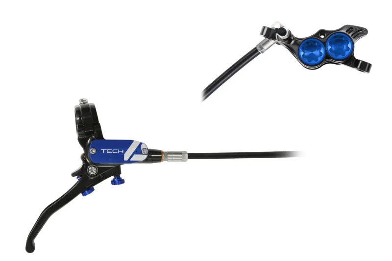 Hope Tech 4 E4 No Rotor Brake in Black/Blue-1