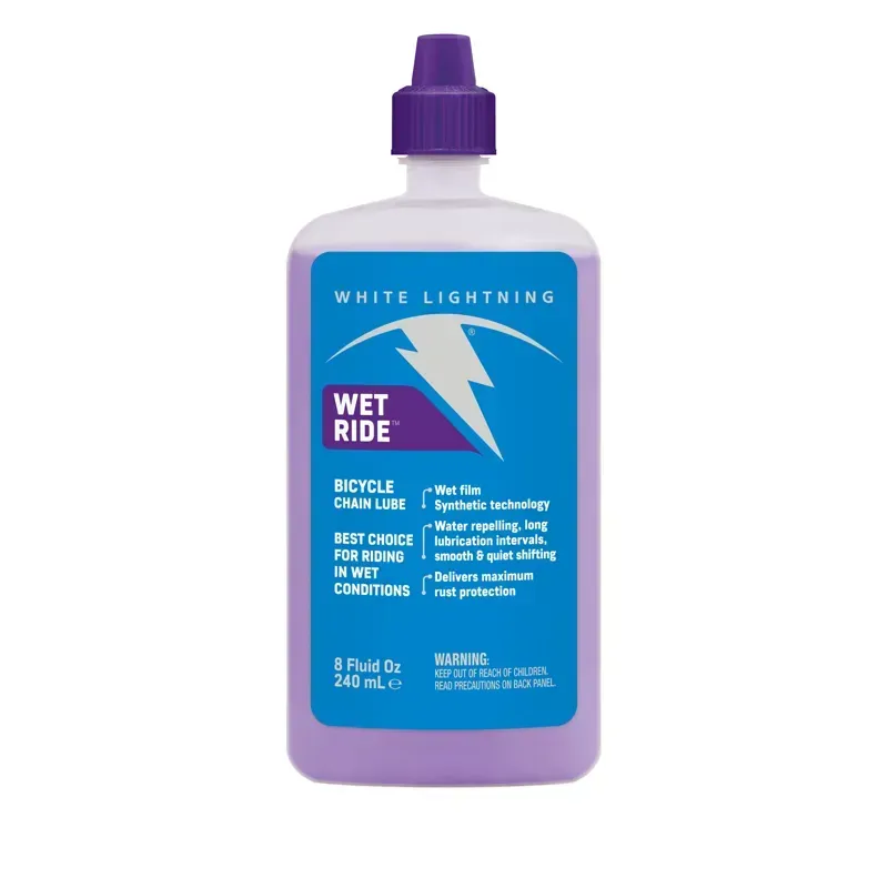 White Lightning Wet Ride 8oz Chain Lube in Purple
